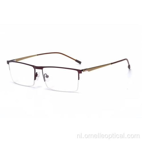 Hoge kwaliteit half frame optische bril voor heren